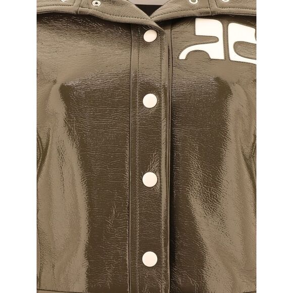 Chic Green Vinyl Jacket - Picture 3 of 4